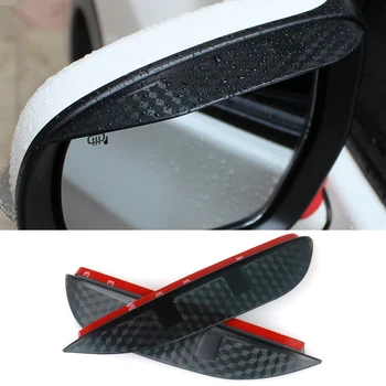

Car Styling Carbon rearview mirror rain eyebrow Rainproof Flexible Blade Protector Accessories For FORD Ecosport 2013