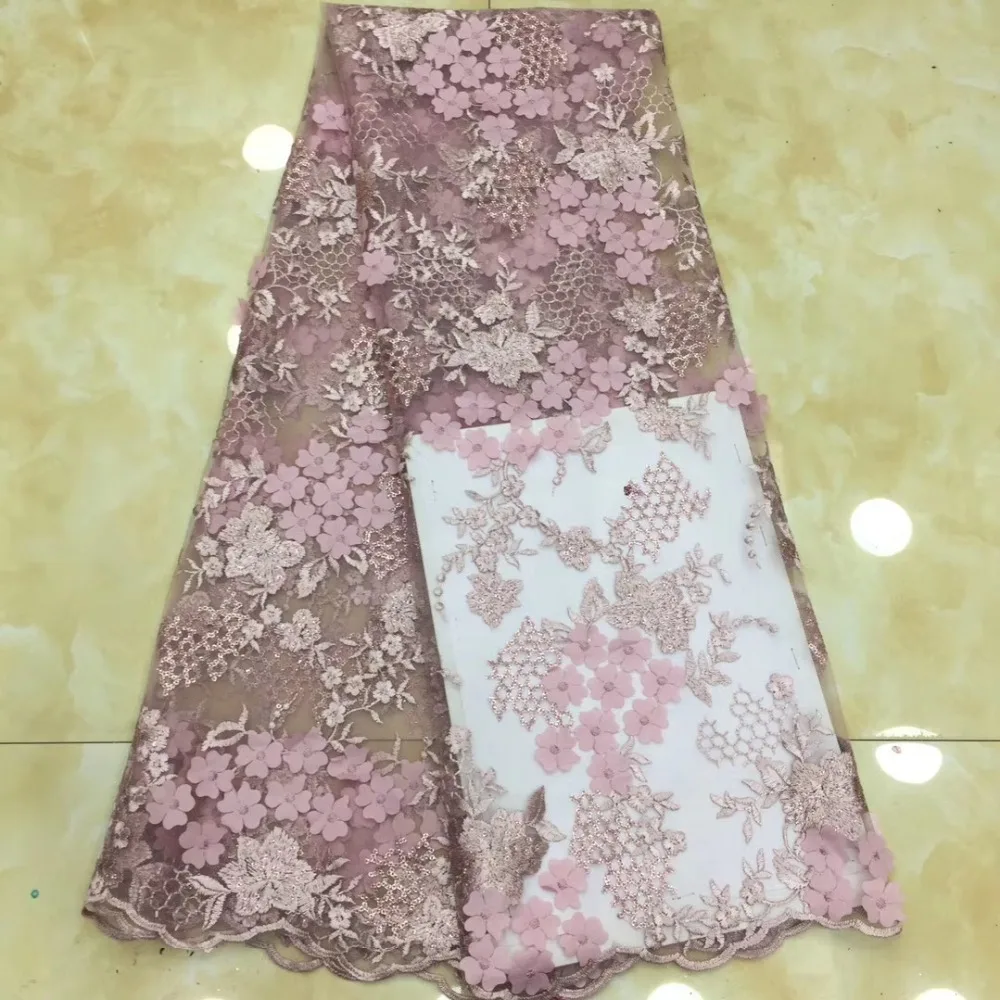 

African Lace Fabric 2019 Embroidered Nigerian Wedding Lace Fabric High Quality French Tulle Net Lace Fabric