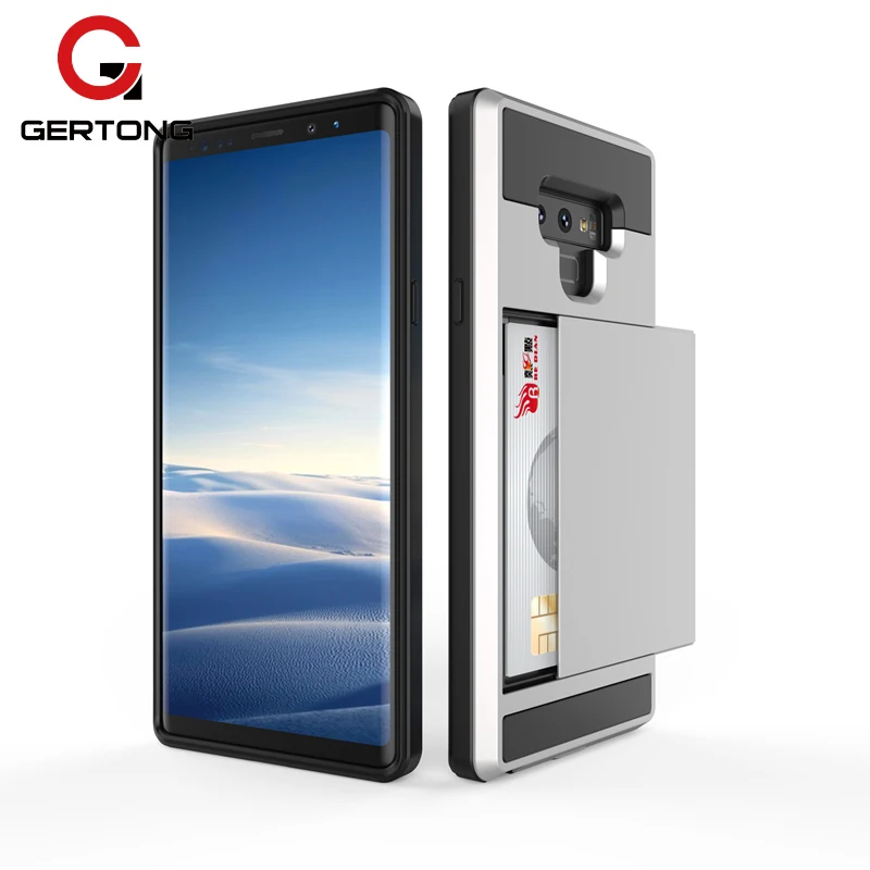 

Slide Credit Card Slot Wallet Phone Case For Samsung Galaxy S9 S8 Plus Note 9 8 S7 Edge 2 in 1 Armor TPU Shockproof Fundas Cover