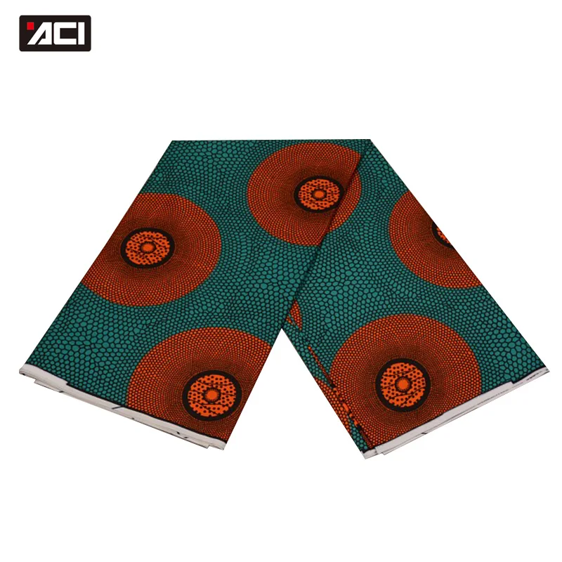 

ACI New Veritable Real Wax Ankara Fabric African Wax Print Tissu Africain Nigeria Batik Fabric 6 Yards/Piece For Wedding Dress