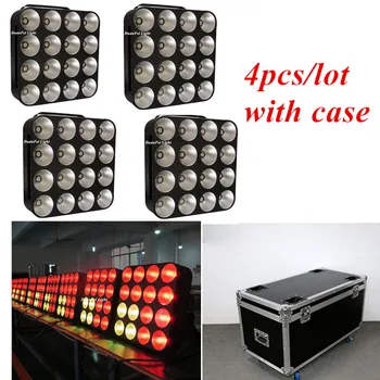 

DunFly DuanFei Light with flightcase 4pcs/lot Disco Light 16 Head 30W RGB 4x4 LED Pixel Panel Blinder Matrix Wash
