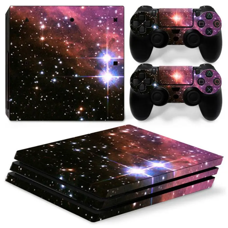 Виниловая наклейка для консоли playstation 4 Pro с 2 контроллерами для PS4 Pro Skins Наклейка для Dialshock 4 игровой аксессуар - Цвет: 7