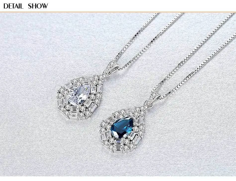 

S925 sterling silver zircon Fashion female necklace accessory CLS05