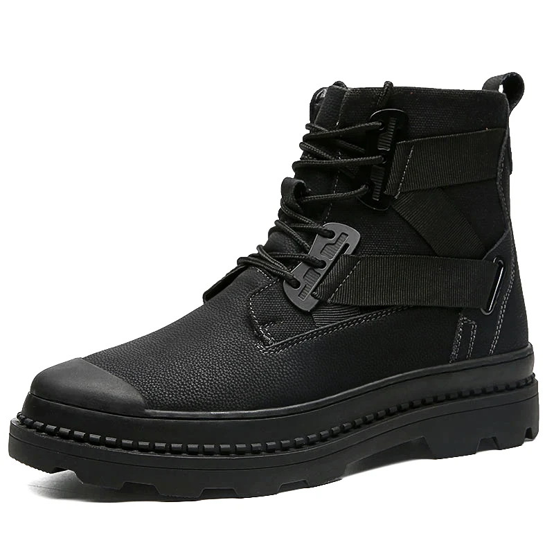 

Martin Boots Motorcycle Boots Casual Oxford Men Spring Autumn Winter Ankle Boots Mens Genuine Leather Shoes