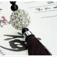 1 шт. аксессуары для автомобиля украшения Автомобильный интерьер зеркало заднего вида бусы буддистские Gypsophila хороший автомобиль кристалл дрель украшение