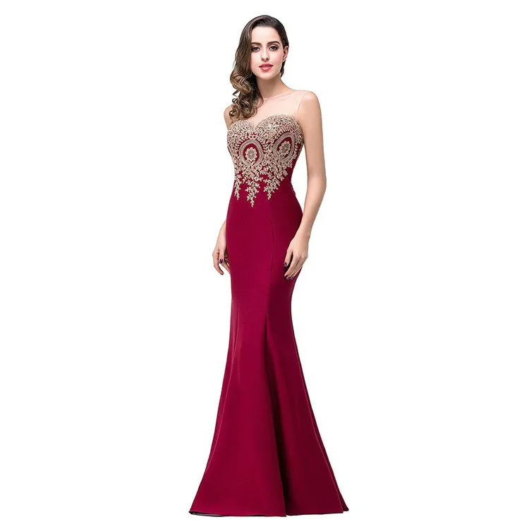 2018 Women Wrap Elegant Bride Solid Sleeveless Red Dress Bandage Long Dresses Evening Party Robe