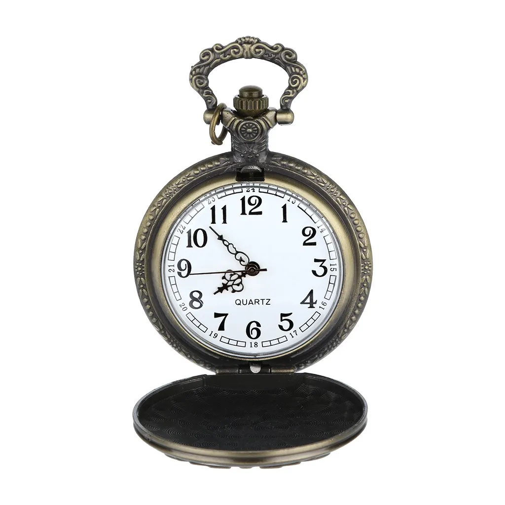 Модные Винтажные персонализированные стимпанк винтажные кварцевые карманные часы с римскими цифрами мужские часы relogio Reloj Saat