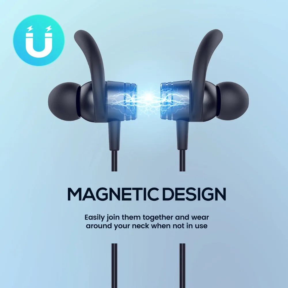 Mpow S10 IPX7 водонепроницаемые наушники вкладыши Спортивные Bluetooth 4 1 магнитные 8 часов