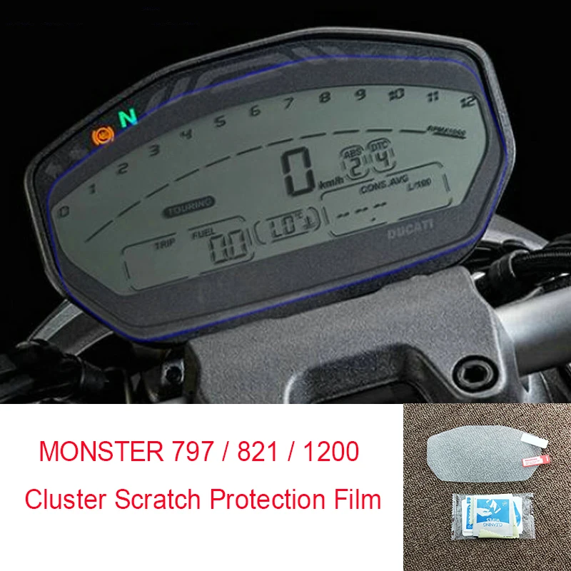 

For DUCATI MONSTER 821 1200 Motorcycle Cluster Protection Film Screen Explosion-proof Speedometer Scratch Sticker