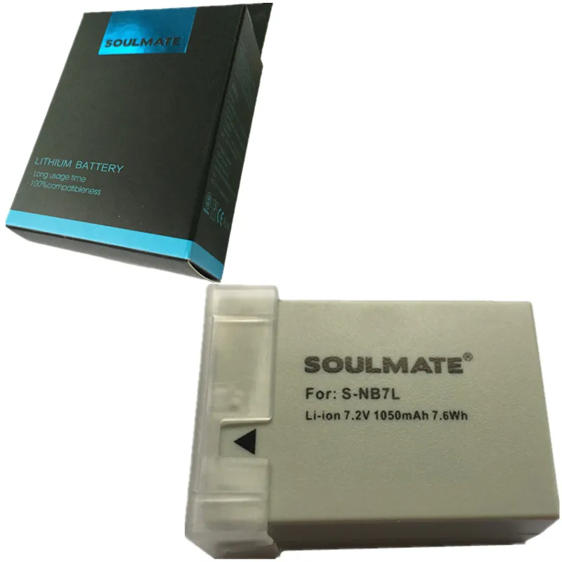 SOULMATE NB 7L lithium batteries pack NB 7L Digital Camera Battery NB7L For Canon PowerShot G10