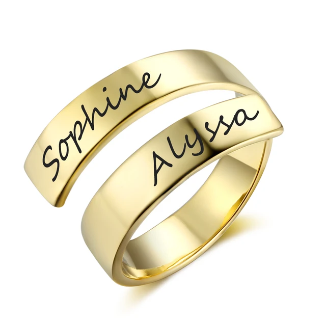 G Letter Name Alphabet Fingure Ring Gold Plated