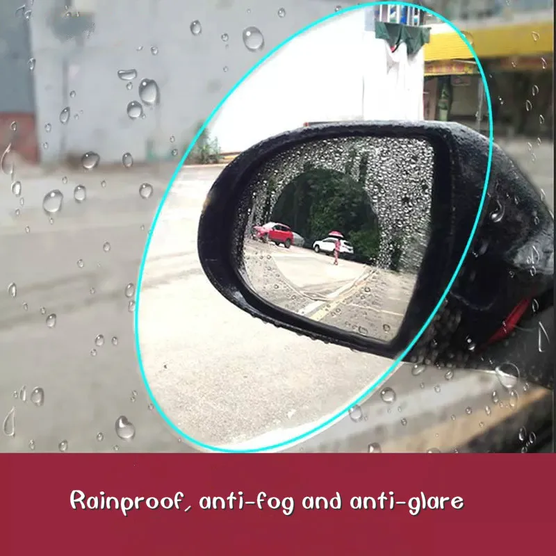 Универсальная, автомобильная, заднего вида зеркало заднего вида для дождливой погоды пленка анти-непрозрачна пленка стекло окна водонепроницаемой пленкой круглый 100*100mm 1 комплект 2 шт