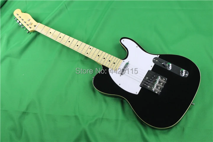 

Hot sale black tele guitar,glossy finish,tl guitar,vintage bridge hardware,high quality finish,factory direct .free shipping