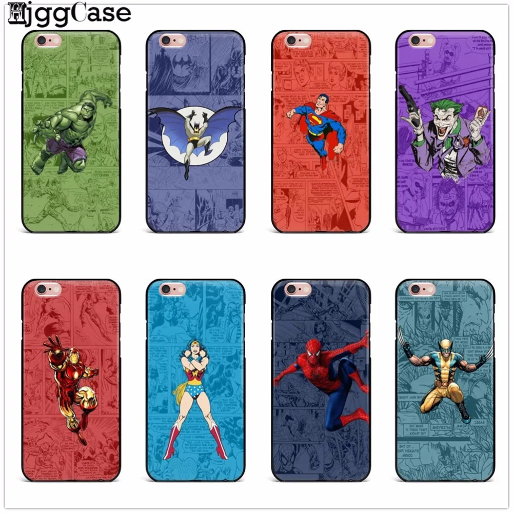 

Superman Spiderman Captain America Silicone Phone Case For iPhone 6 6S 6Plus 7 7Plus 8 8Plus X 5 5S SE Back Cover Fundas Skin
