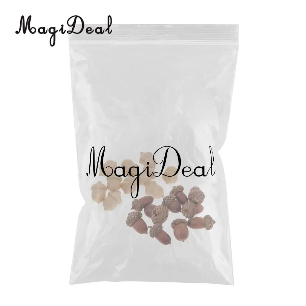 20pcs Natural Wood Acorns & Dried Acrons Table Ornament Accents Creative Home Christmas Decoration DIY
