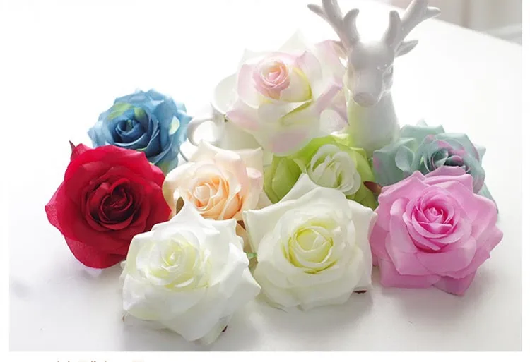 Искусственный 11-слой Шелковая Роза, украшенная головой цветы для Свадебная вечеринка садовый Декор художественного ремесла Сделай Сам отель фоновая стена flores