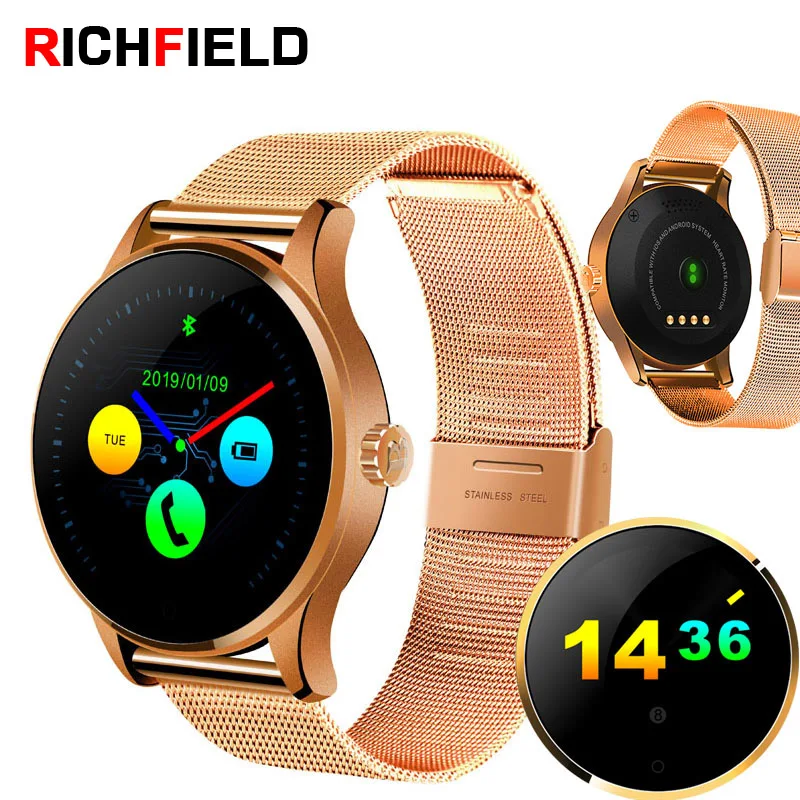 

RICHFIELD bluetooth Smart Watch Men K88H Smartwatch Sport Fitness bracelet Heart Rate Pedometer Fitness Tracker For xiaomi band