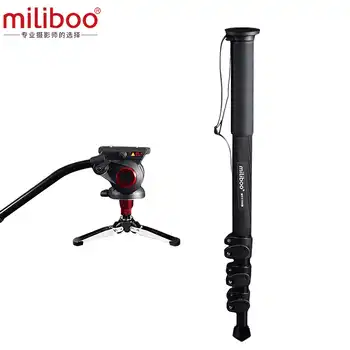 miliboo Professional monopod Aluminum Portable Camera Stand Hydraulic Head tripod stand Unipod Holder with 1/4,3/8 screw travel