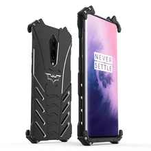 R-JUST Luxury Aluminum The Bat Metal Phone Case For Oneplus 7 oneplus 7Pro Back Cover Batman Hard Cover For 1+7 1+7 Pro