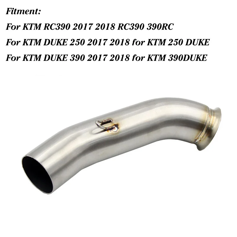 Для KTM DUKE 390 250 125 DUKE RC 390 RC390 мотоцикл мото глушитель средняя труба без застежки