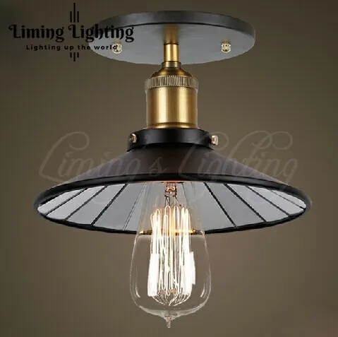 

110V~240V RH Loft Vintage Retro Iron Industrial American Country Lustre E27 LED Bulb Mirror Pendant Ceiling Lamp Light Lighting