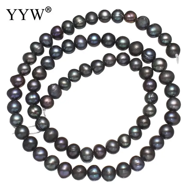 

High Quality 5-6mm 100% Natural Freshwater Pearl Beads dark green Pearl Round Loose Beads DIY Necklace Bracelat Jewelry Making