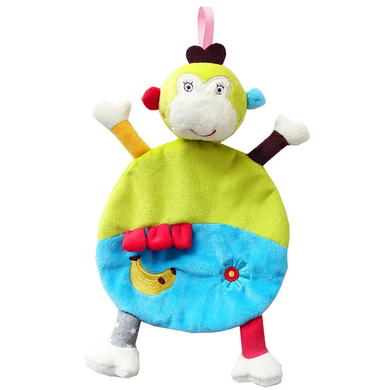 Комфортное полотенце для новорожденных, мягкое короткое бархатное полотенце для мамы, стереозвук, кукла с изображением слона, супер мягкое слюнявное полотенце - Цвет: TI055P-1