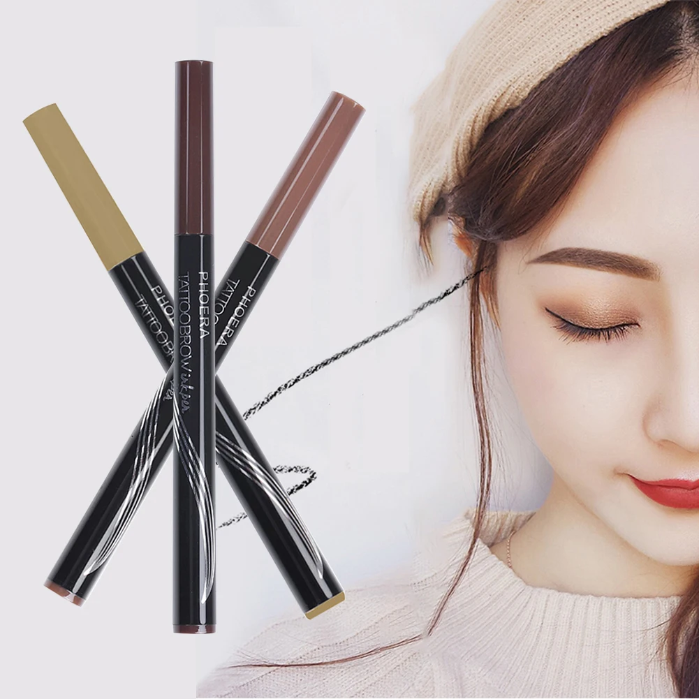 

PHOERA Automatic 4 Fork Tip Eyebrow Tattoo Pencil Microblading Lasting Eyebrow Pen Fine Sketch Eye Brow Waterproof Makeup TSLM2