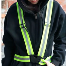 2 шт. велосипедный жилет ночной светоотражающий эластичный ремень безопасный Би велосипедный жилет велосипедные аксессуары DX88