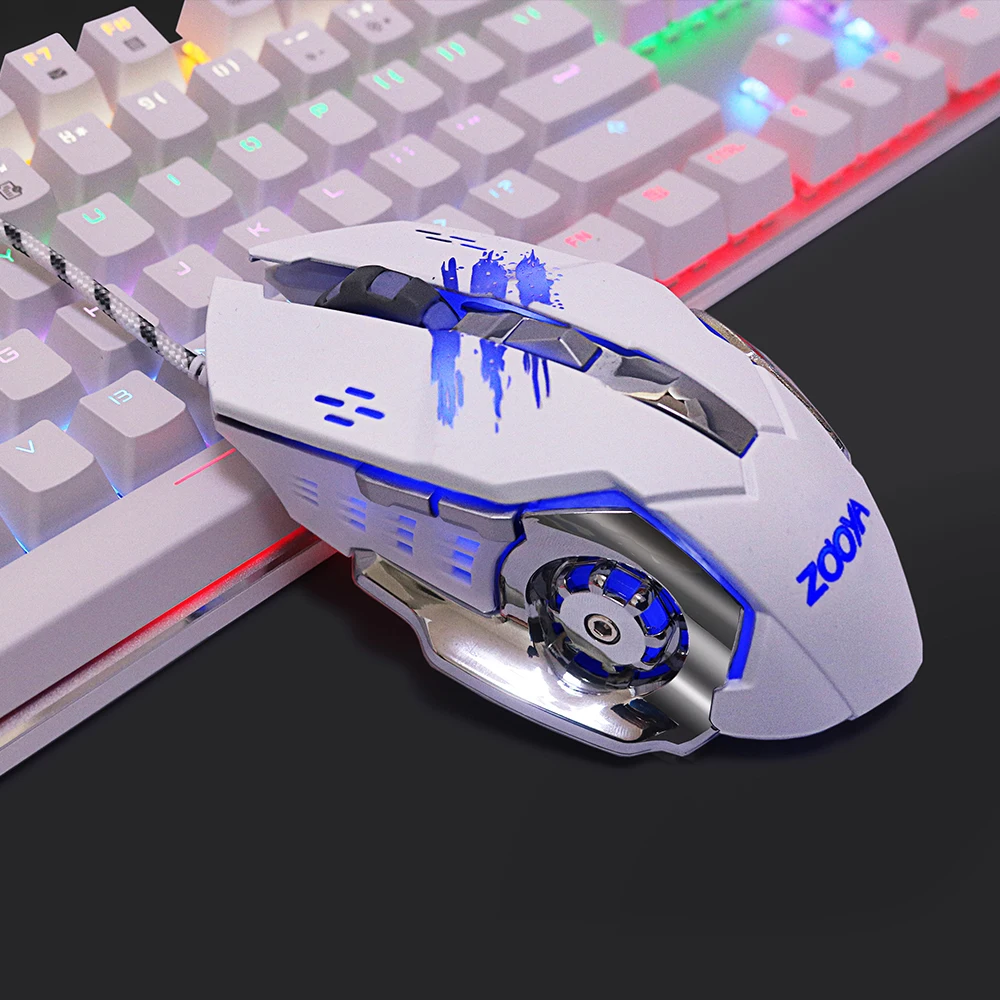 Профессиональная Проводная игровая мышь 3200 DPI с 6 кнопками светодиодный