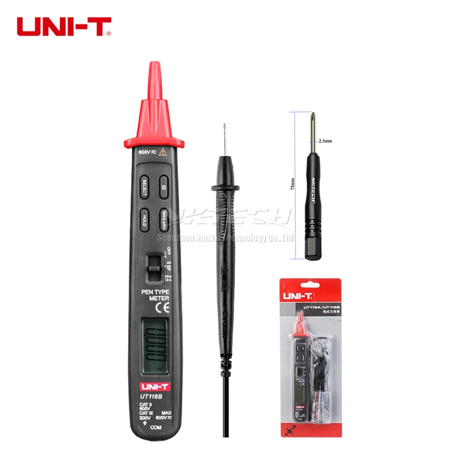 Цифровой мультиметр в форме ручки UNI T UT118B 3000 отсчетов напряжение постоянного и