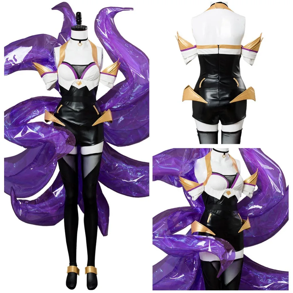 Костюм для косплея LOL the Nine-Tailed Fox Ahri K/DA Skin женский наряд девочек карнавальные