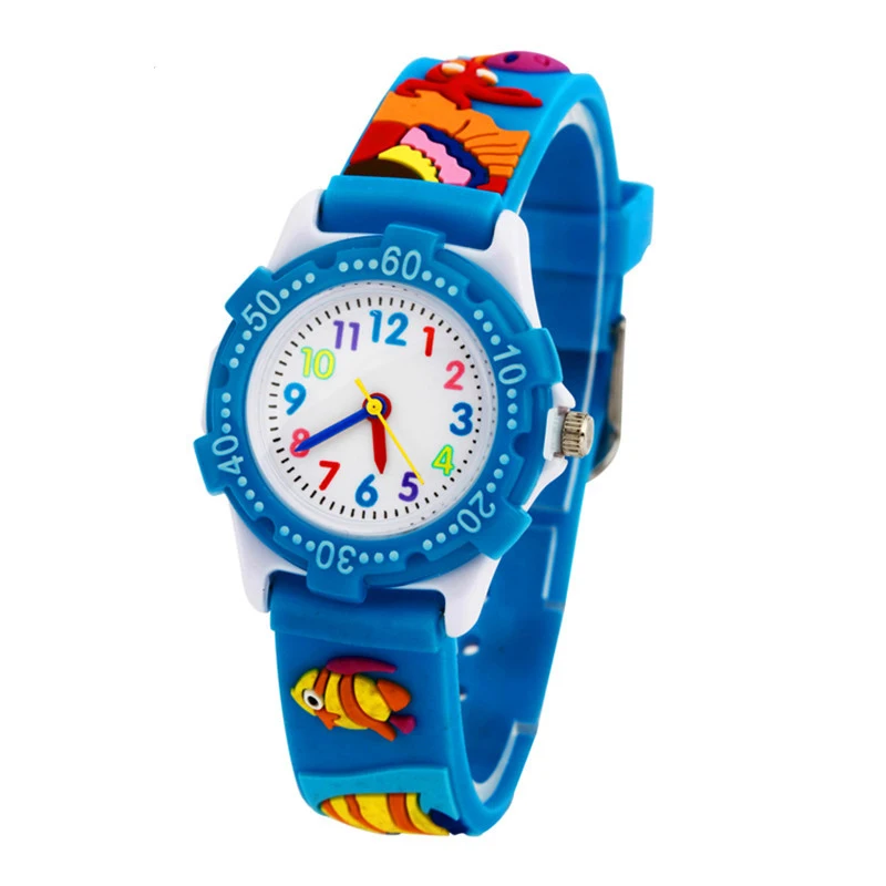 

New Mini Cute Child Watches Cartoon Sea Animals Wriswatches for Children Gift Kids Quartz Watch