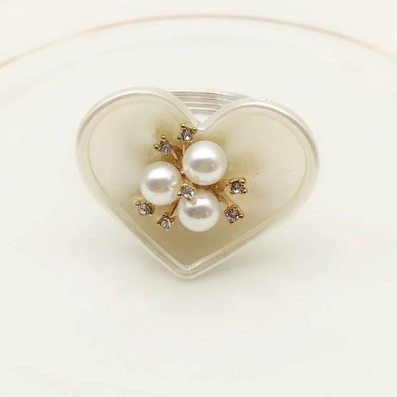 

10PCS hotel table set table love pearl mouth cloth ring napkin buckle napkin ring cloth ring mat towel ring