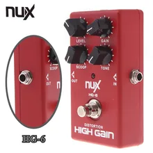 NUX HG-6 Guitar Distortion High Gain Electric Guitar Effect Pedal Heavy Metal Rock Bypass Red Durable Guitar parts&Accessories