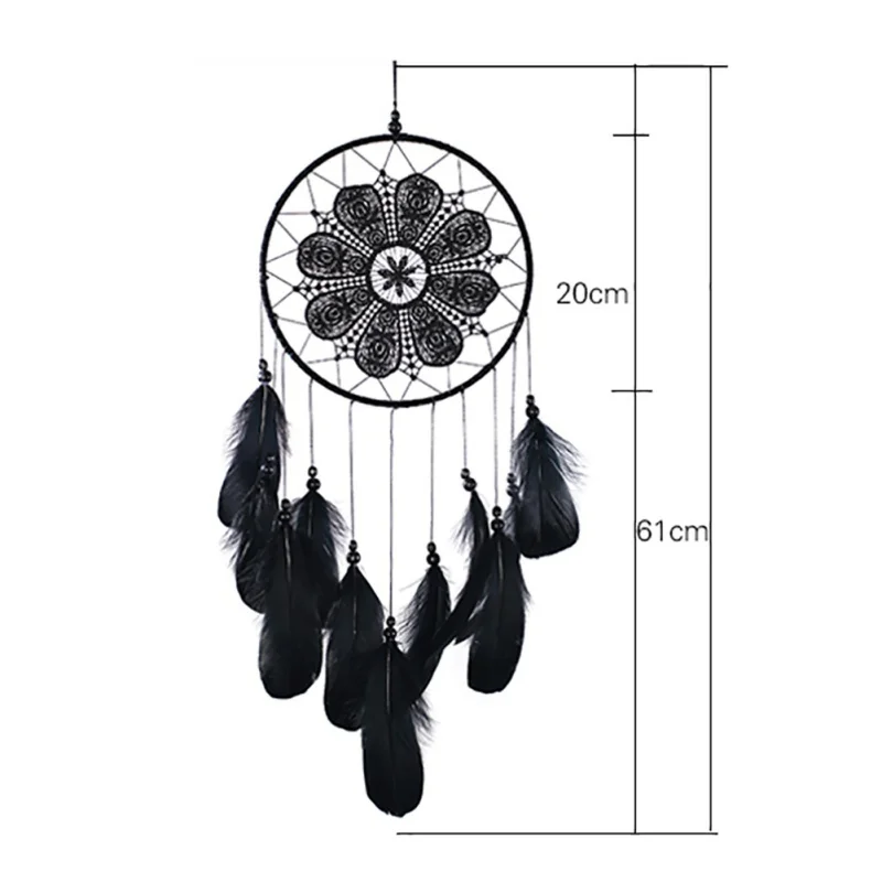 Handmade Ethnic Style Large Doily Dream Catcher Woven Wall Hanging Decoration White Dreamcatcher Wedding Party Ornament