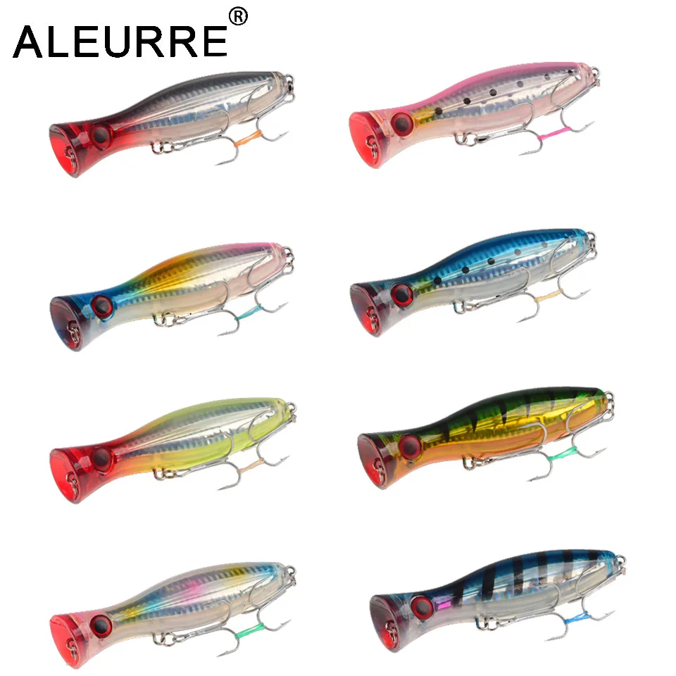  New 12cm 42g Hard Lure Big Popper Lure 8 Colors Top Water Fishing Lures Popper Lure Crankbait Minno