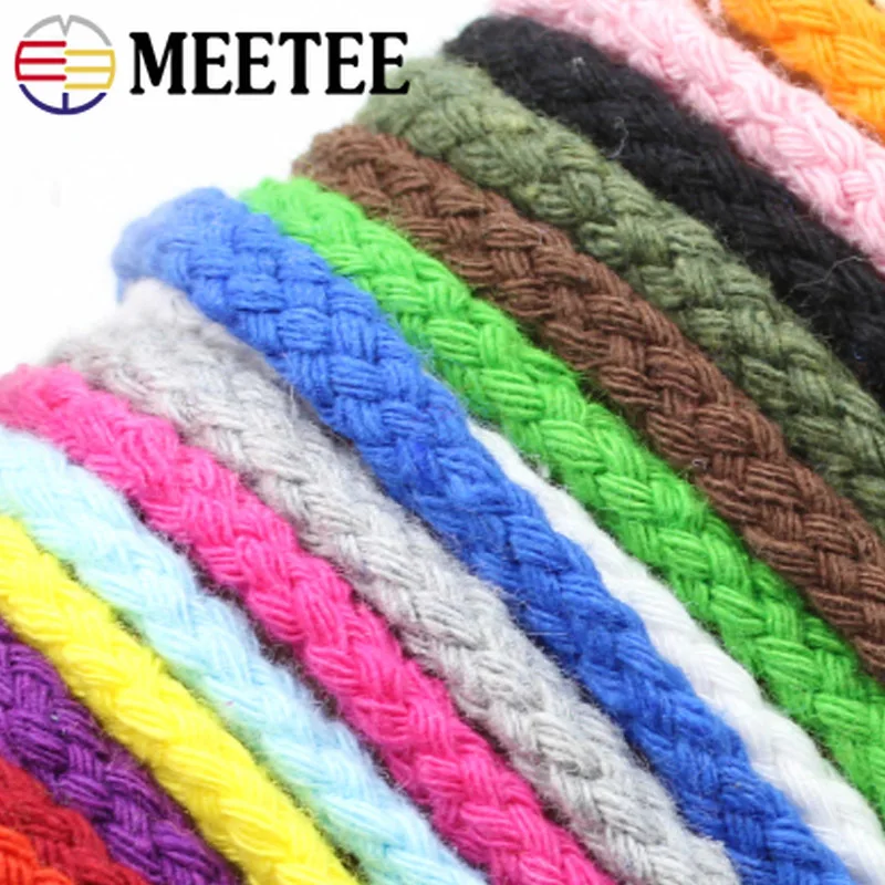 

20Meter 8mm 100% Cotton Cord High Tenacity Twisted Cotton Rope DIY Craft Woven String Home Textile Craft Home Decor
