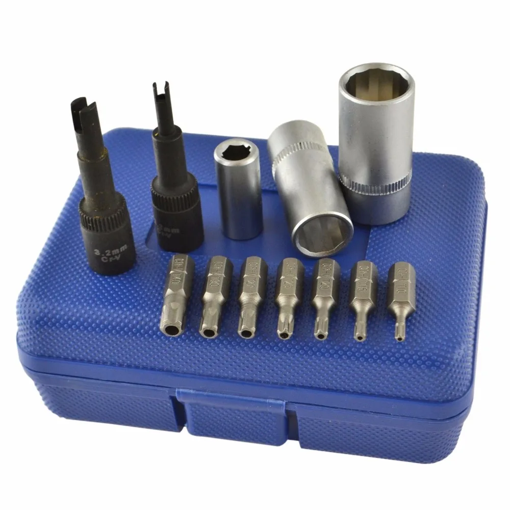 

12pc Air Conditioning Repair Bit Set Valve Cap Removers Core Car Garage Tool