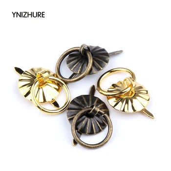 

100pcs 18*20mm Small sun hand in hand metal handle drawer pull handle small wire Gold&Bronze pulls loop handle