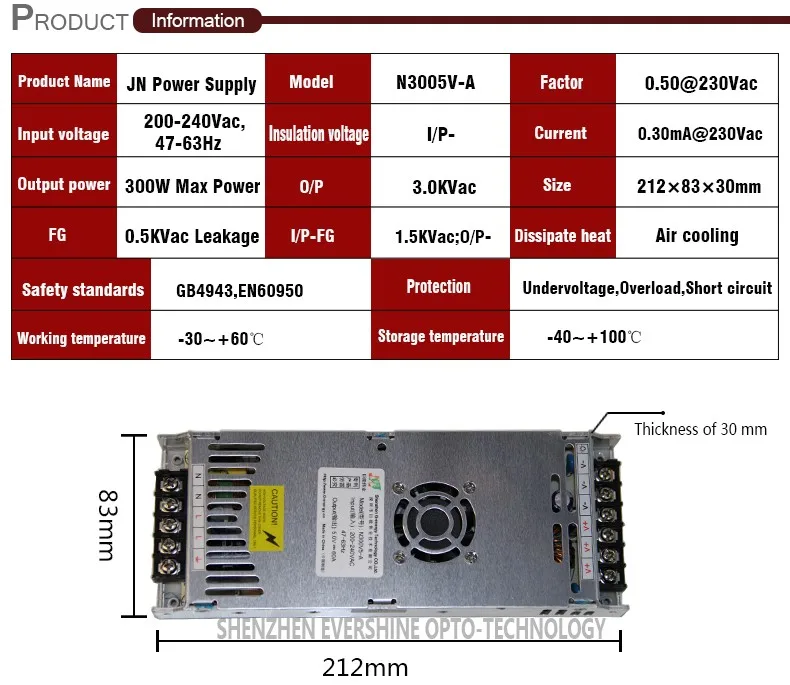 G-energy N200V5-A тонкое 5V 40A 200W Светодиодный Дисплей Питание, 30 мм Толщина поддержка 220V AC Вход Напряжение