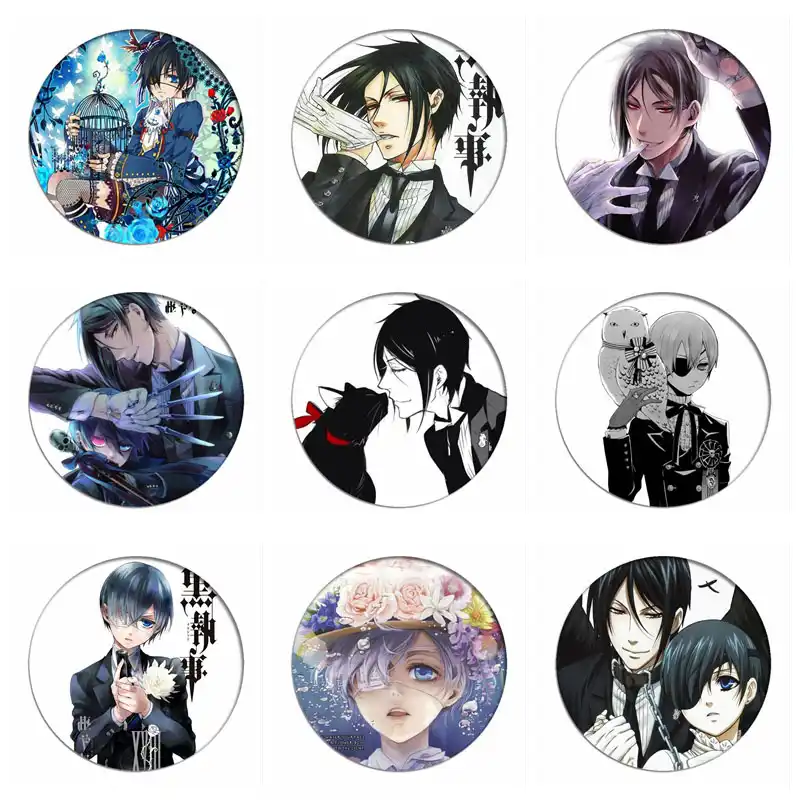 Black Butler Ciel Phantomhive Cosplay Badge Sebastian Michaelis