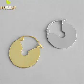 

Flyleaf 18k Gold Geometric Piece Sector 925 Sterling Silver Ins Style Drop Earrings For Women High Quality Fashion Fine Jewelry