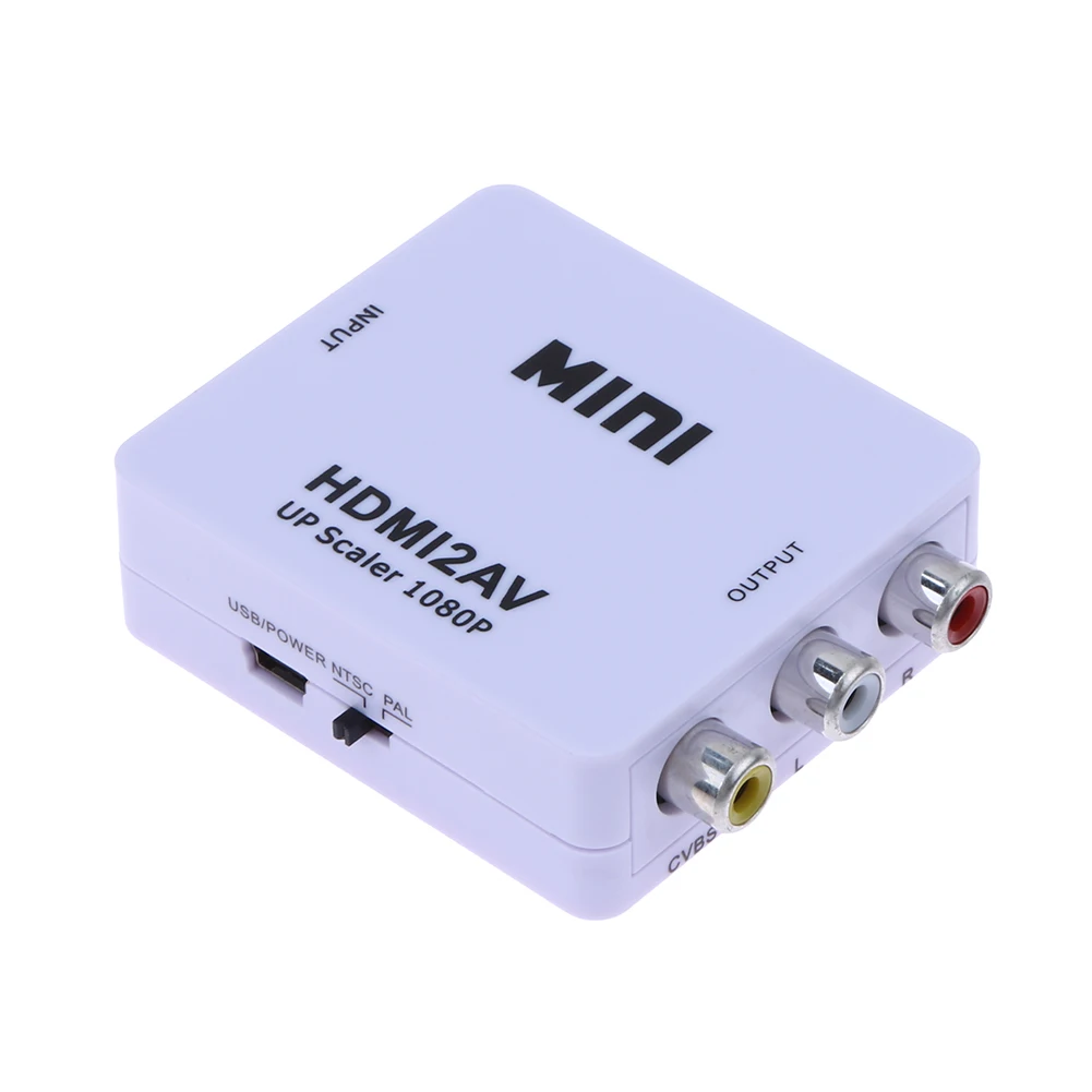 Mini 0,5 m HDMI a RCA AV convertidor HDMI a adaptador AV