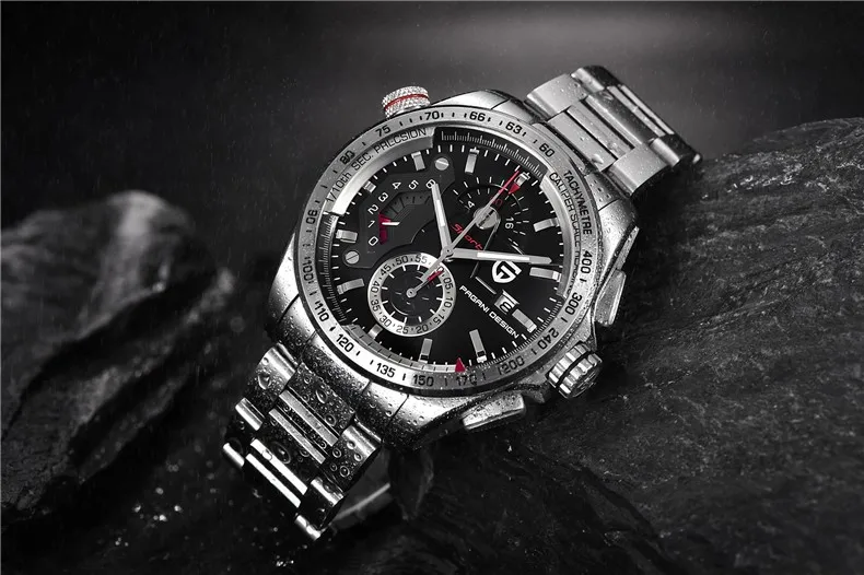 PAGANI DESIGN Luxury Brand Sport Watches Quartz Stainless Steel Full Watch Men's Watch / CX-2492C