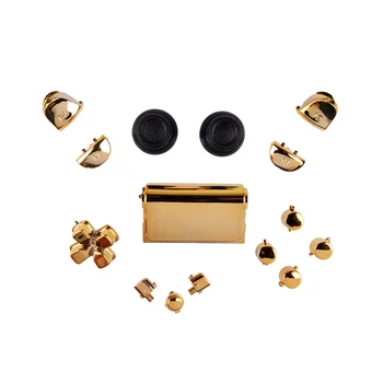 

10 sets / lot Chrome Gold Buttons Mod Kits for PS4 Controller Repair Part free shipping