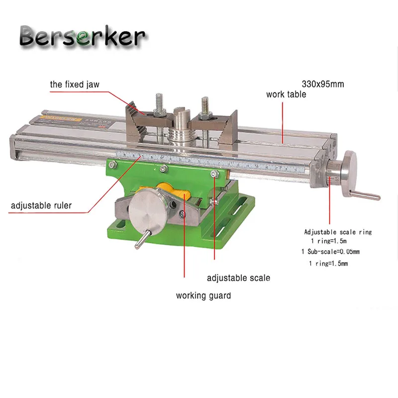 Berserker Precision Tools BG-6330 Aluminum Mini Compound Bench Woodworking Fixture Worktable X Y Axis Adjustment Free Shipping Berserker Precision Tools BG-6330 Aluminum Mini Compound Bench Woodworking Fixture Worktable X Y Axis Adjustment Free Shipping