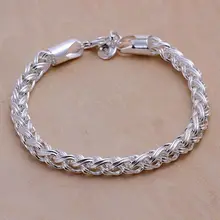 H070 по оптовой цене! 925 Ювелирный посеребренный браслет 925 ювелирное изделие очаровательный браслет для мужчин, женщин, амулеты