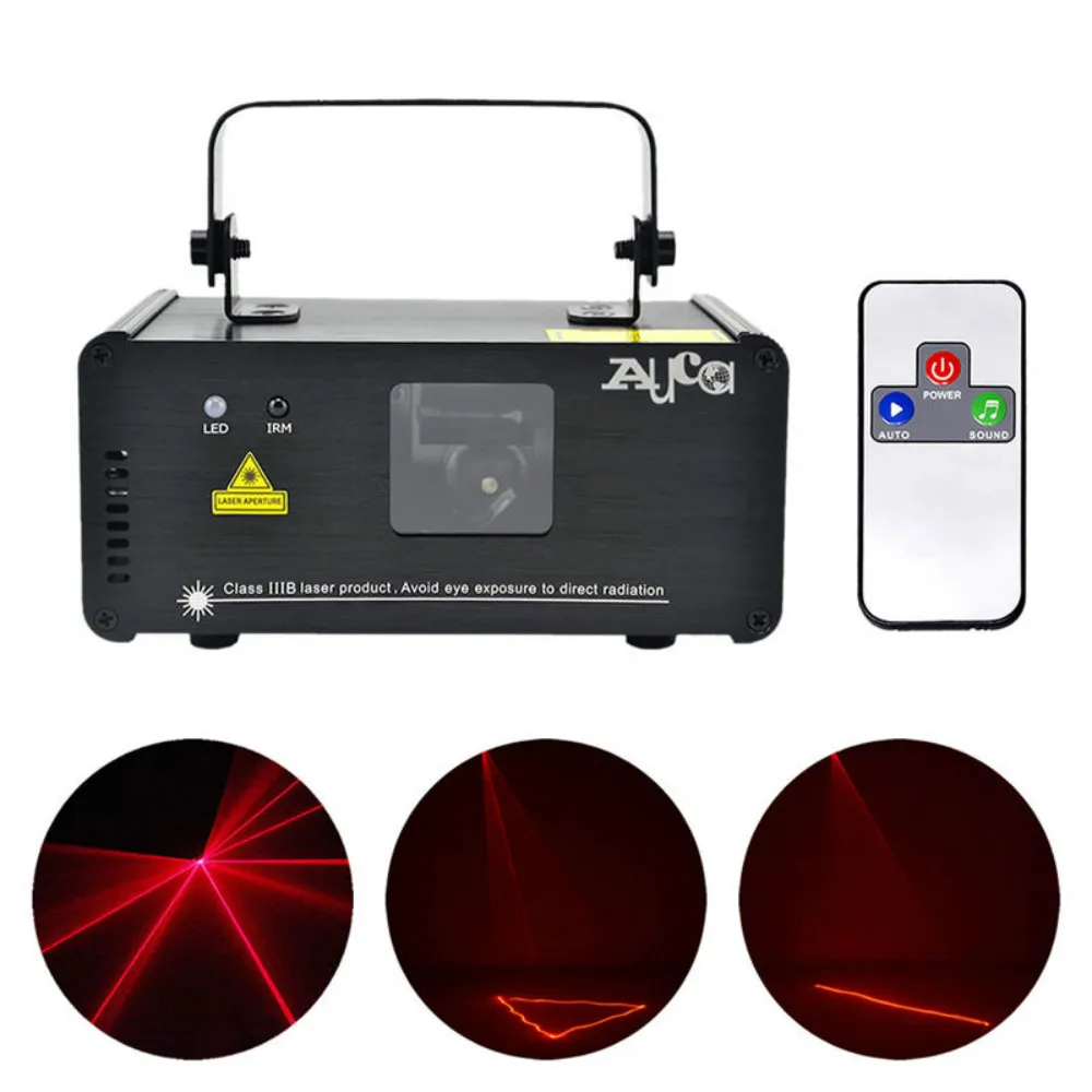 Festa de Natal Show de Varredura de Feixe Iluminação de Palco 8ch Aucd Mini ir Remote Dmx 100 mw Laser Vermelho Dpss Luzes Projetor dj Discoteca Dm r100