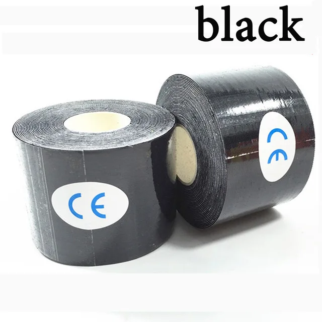 11 color Elastic Tape Muscle Bandage Athletic Recovery Kneepad Sports Safety Pain Relief Knee Pads Support Gym Fitness Bandage black